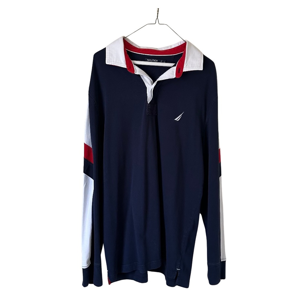 Nautica Men's Long Sleeve Polo Shirt